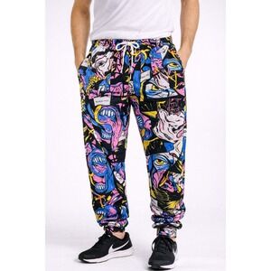 Fresh Prints Graphic Jogger Pants Anime Comic Print Mens Medium NWT
